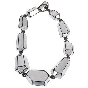 MONIES Geometric Faceted Bead Necklace Women SILVER Necklaces